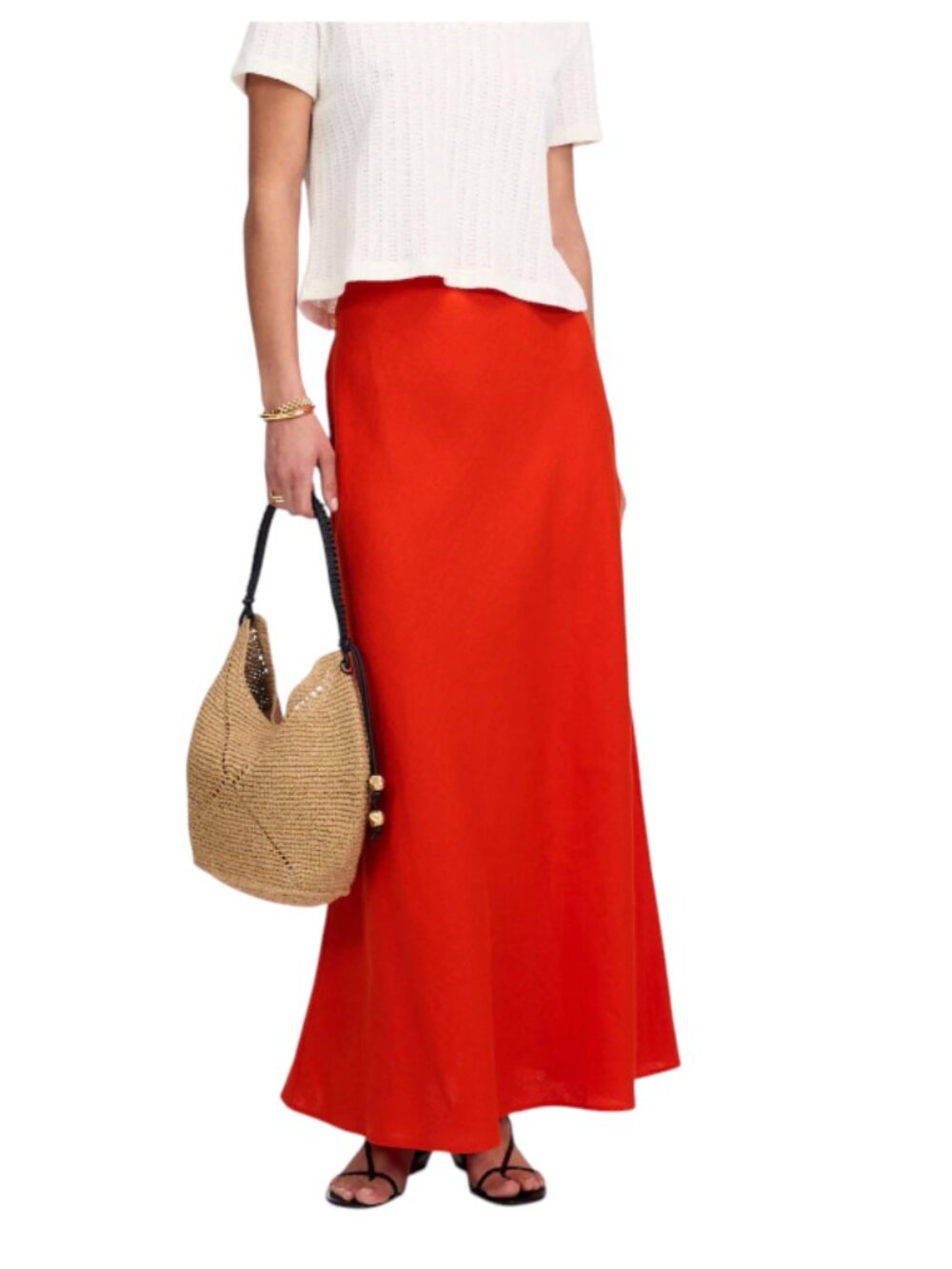 Madewell Bright Red Maxi Skirt
